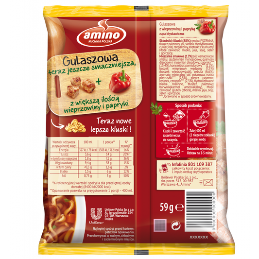 Amino Nudle Gulaszowa 59g