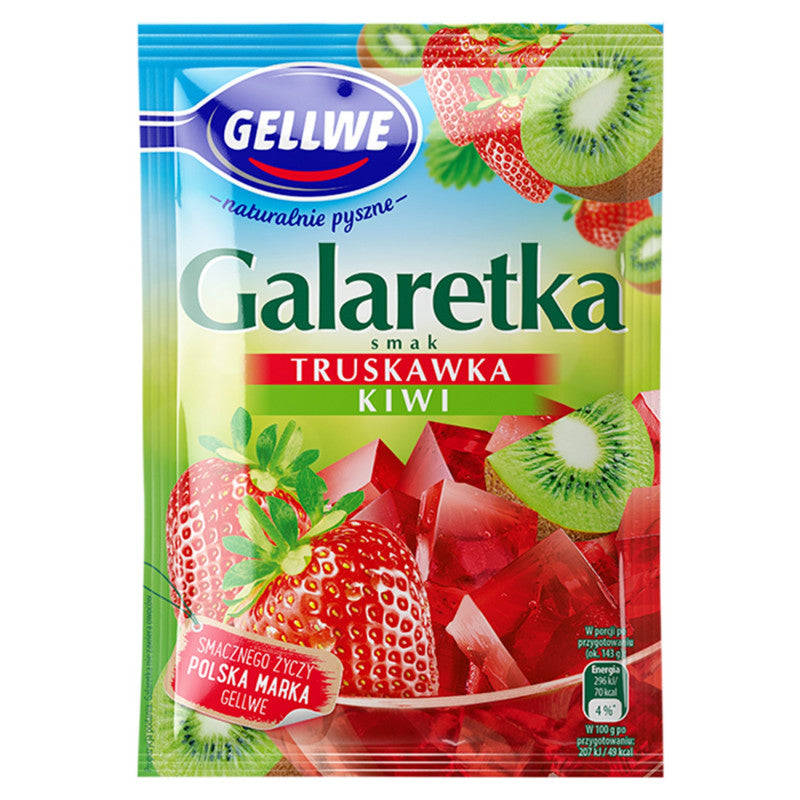 Gellwe Galaretka smak truskawka kiwi 72 g