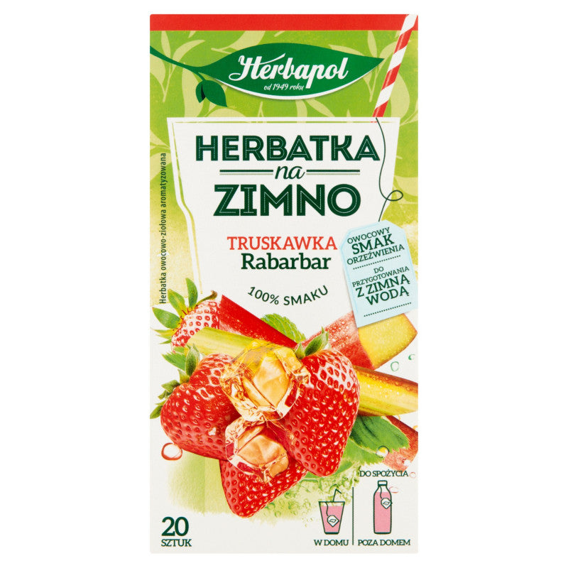 Herbapol Herbatka na zimno truskawka rabarbar 36 g (20 x 1,8 g)